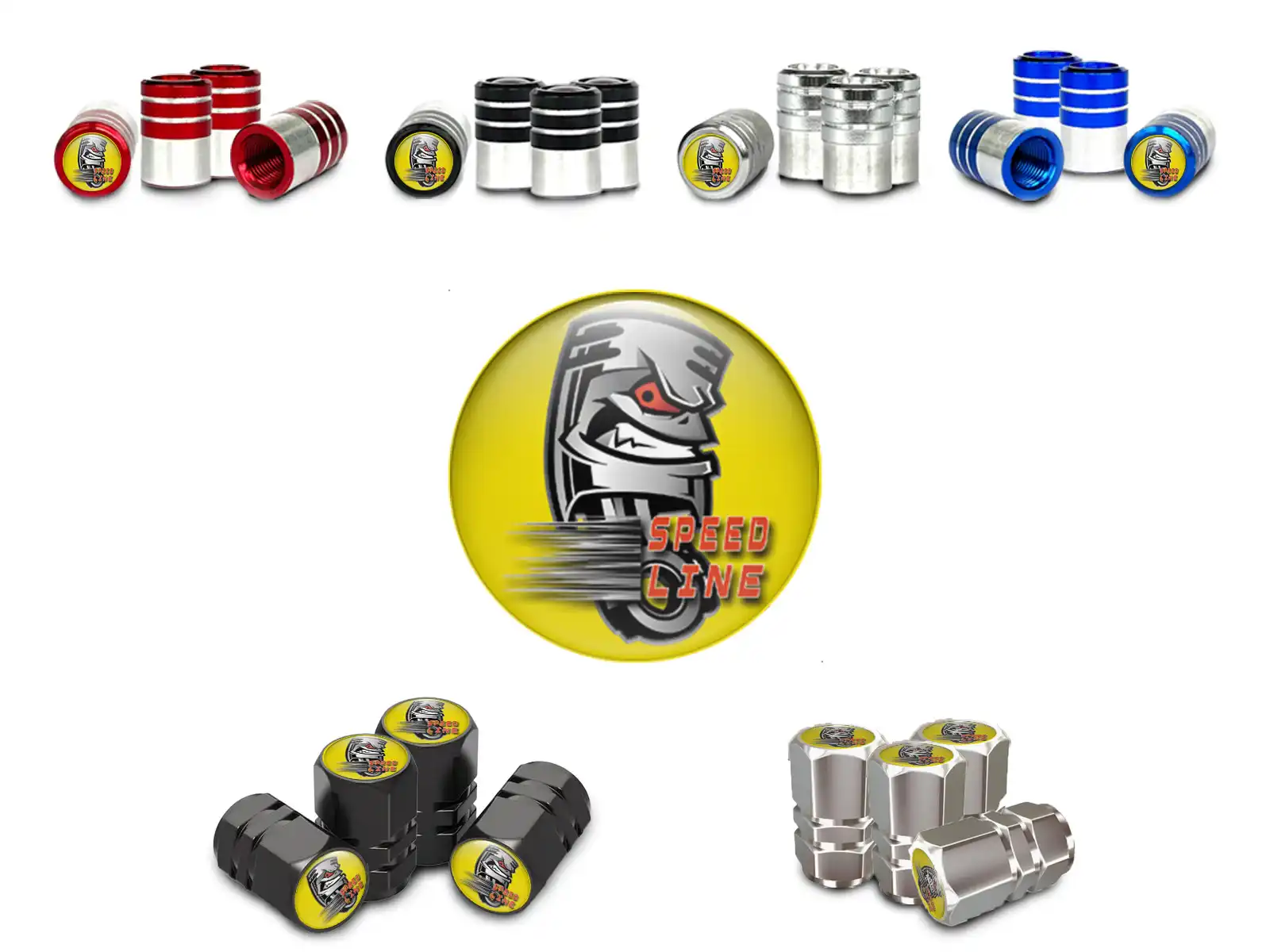 Wheels Valve Covers for Car Gleam Finish